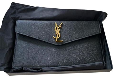 ysl uptown clutch black|saint laurent uptown clutch.